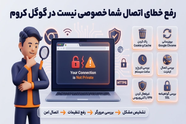 رفع خطای اتصال شما خصوصی نیست در گوگل کروم