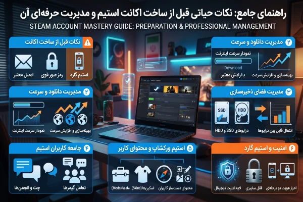 نکات مهم قبل از ساخت اکانت استیم