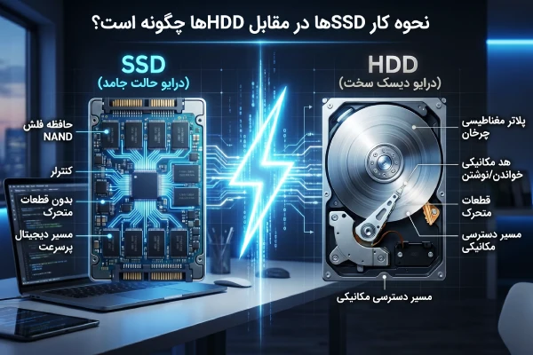 مقایسه قیمت و ظرفیت SSD و HDD